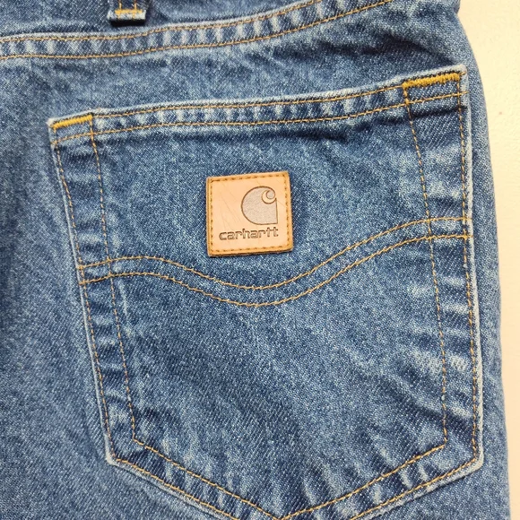 Carhartt Traditional Fit Jeans Men Size 44X30 Blue Denim 100% Cotton Workwear